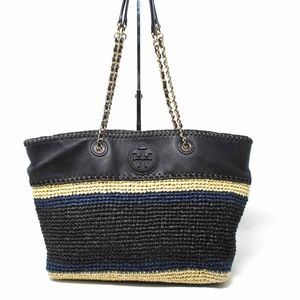 Tory Burch Marion Crochet Straw Tote